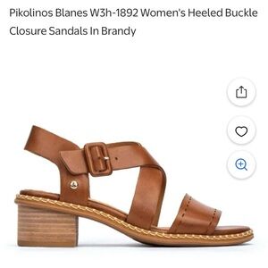 Piccolinos Blanes Buckle Sandal in Brandy leather size 37